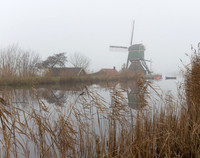 Spengense Molen in de mist langs het Bijleveld, Kockengen 20-12-2017, S1A3581 b