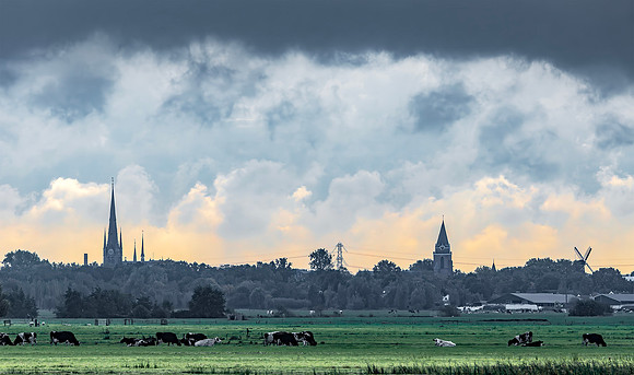 Woerden, gezien vanaf de Kamerikse Nessen 2020