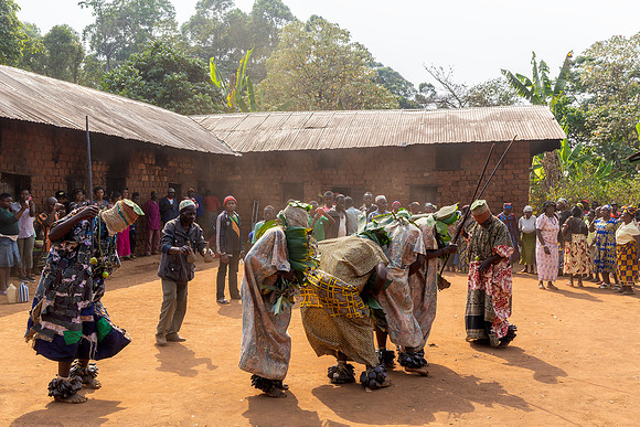 Dansers at a memorial ceremony, Big Babanki, Cameroon 2017