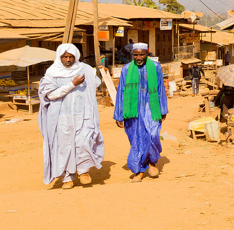 Dignitaries on Shison vegetable market. Cameroon 2017