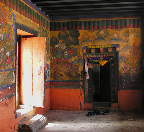 Bhutan, Inside Jambey Lhakhang monastery 2005