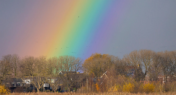 Holland, Regenboog boven de Oude Waver 2019